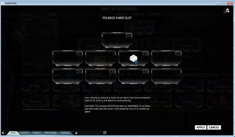 polarities warframe|Polarization and Forma FAQ – WARFRAME Support.